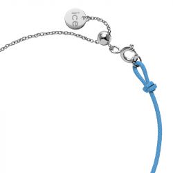 Bracelet femme ice diamond acier argenté cordon bleu diamant - plus-de-bracelets-femmes - edora - 2
