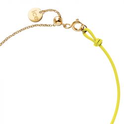 Bracelet femme ice diamond acier doré cordon jaune diamant - plus-de-bracelets-femmes - edora - 2