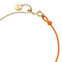 Bracelet femme ice diamond acier doré cordon orange diamant - plus-de-bracelets-femmes - edora - 2