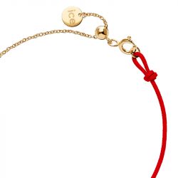 Bracelet femme ice diamond acier doré cordon rouge diamant - plus-de-bracelets-femmes - edora - 2
