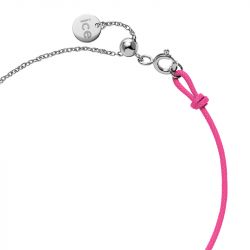 Bracelet femme ice diamond acier argenté cordon rose diamant - plus-de-bracelets-femmes - edora - 2