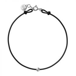 Bracelet femme ice diamond cord m cordon noir diamant - plus-de-bracelets-femmes - edora - 0