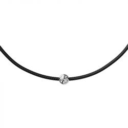 Bracelet femme ice diamond cord m cordon noir diamant - plus-de-bracelets-femmes - edora - 1
