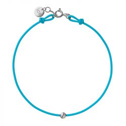 Bracelet femme ice diamond cord m cordon cyan diamant - plus-de-bracelets-femmes - edora - 0