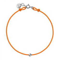 Bracelet femme ice diamond cord m cordon orange diamant - plus-de-bracelets-femmes - edora - 0