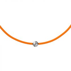 Bracelet femme ice diamond cord m cordon orange diamant - plus-de-bracelets-femmes - edora - 1