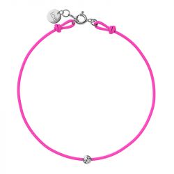 Bracelet femme ice diamond cord m cordon neon pink diamant - plus-de-bracelets-femmes - edora - 0