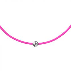 Bracelet femme ice diamond cord m cordon neon pink diamant - plus-de-bracelets-femmes - edora - 1