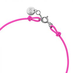 Bracelet femme ice diamond cord m cordon neon pink diamant - plus-de-bracelets-femmes - edora - 2