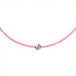 Bracelet femme ice diamond cord m cordon light pink diamant - plus-de-bracelets-femmes - edora - 1