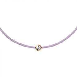 Bracelet femme ice diamond cord m cordon lavande diamant - plus-de-bracelets-femmes - edora - 1