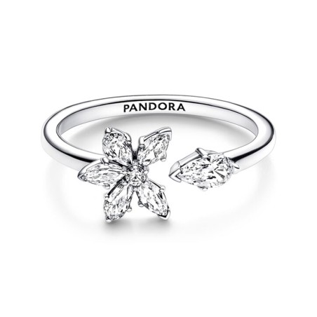 Bague femme taille 54 pandora ouverte herbier scintillant argent 925/1000 – toutes nos bagues femme