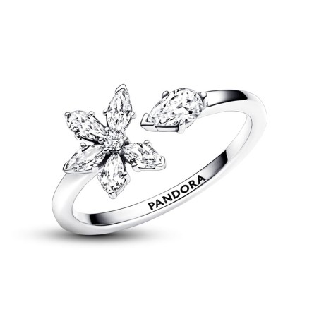 Bague femme taille 56 pandora ouverte herbier scintillant argent 925/1000 – toutes nos bagues femme