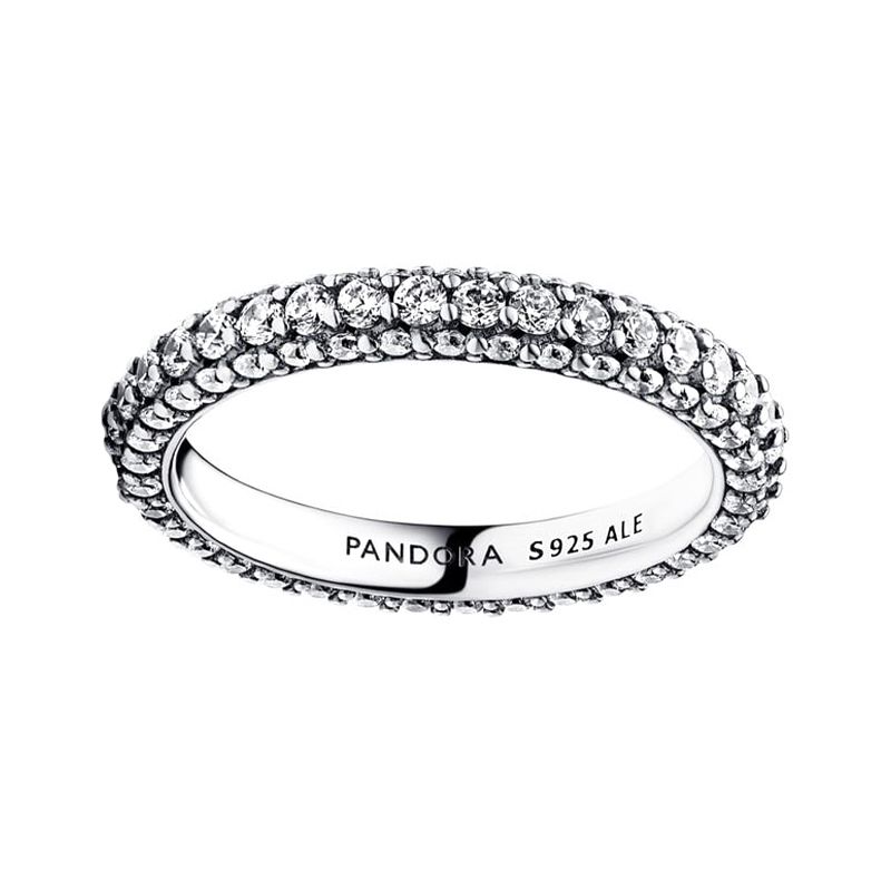 Bague femme taille 52 pandora rang pavÉe timeless argent 925/1000 - plus-de-bagues-femmes - edora
