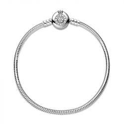 Bracelet femme pandora maille serpent 17 cm o couronnÉ scintillant argent 925/1000 - plus-de-bracelets-femmes - edora - 3