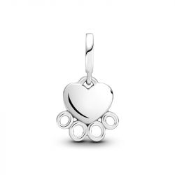 Charm femme pandora pendant cŒurs et empreinte de pattes argent 925/1000 - charms - edora - 1