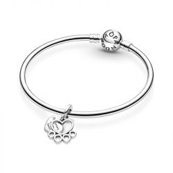 Charm femme pandora pendant cŒurs et empreinte de pattes argent 925/1000 - charms - edora - 4