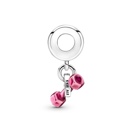 Charm femme pandora pendant haltère &amp; cœur argent 925/1000 – charms