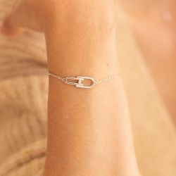 Bracelet or & argent, bracelet plaqué or, bracelet cuir & tissu (2) - plus-de-bracelets-femmes - edora - 2