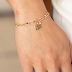 Bracelet femme la garÇonne jamais sans toi plaqué or diamant - plus-de-bracelets-femmes - edora - 0