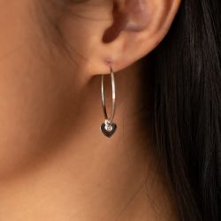 Boucles d’oreilles femme: pendantes, créoles, puces & piercing (18) - creoles - edora - 2