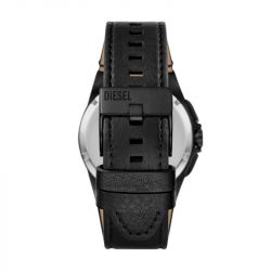 Montre chronographe homme diesel framed cuir noir - chronographes - edora - 3