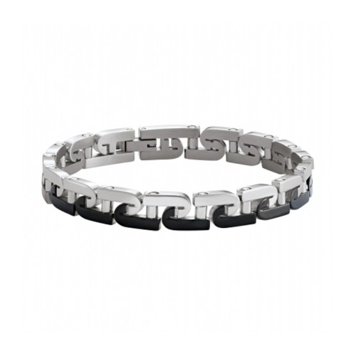 Bracelet Homme JOURDAN WILD Acier Argenté et Noir