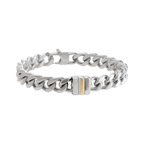 Bracelet Gourmette Homme JOURDAN LOGAM Acier Argenté