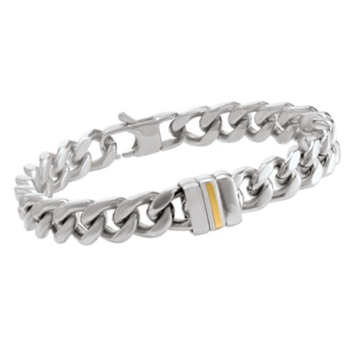 Bracelet Gourmette Homme JOURDAN LOGAM Acier Argenté