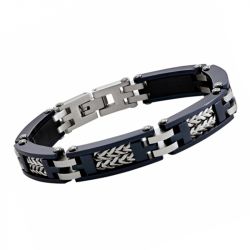 Bracelet or & argent, bracelet plaqué or, bracelet cuir & tissu (30) - plus-de-bracelets-hommes - edora - 2