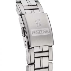 Montre homme festina multifunction acier argenté - analogiques - edora - 2