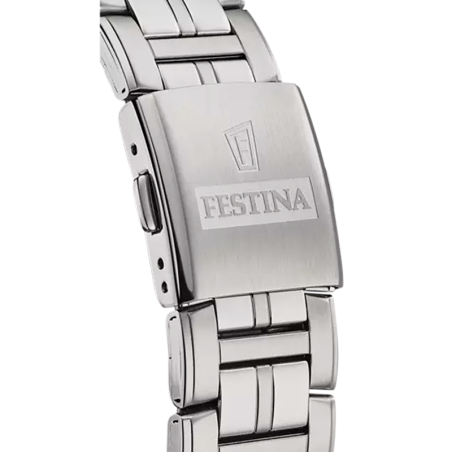 Montre homme festina multifunction acier argenté – analogiques