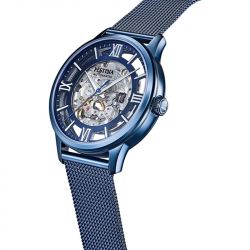 Montre automatique homme festina automatic acier milanais bleu - automatiques - edora - 2