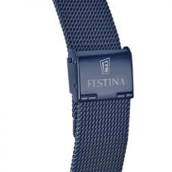 Montre automatique homme festina automatic acier milanais bleu - automatiques - edora - 3