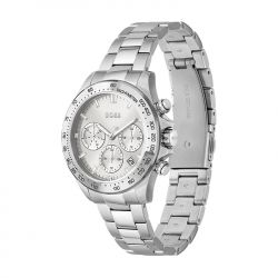 Montre chronographe femme boss novia acier argenté - chronographes - edora - 1