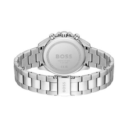 Montre chronographe femme boss novia acier argenté – chronographes