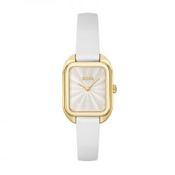 Montre femme boss balley cuir blanc - analogiques - edora - 0