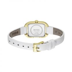 Montre femme boss balley cuir blanc - analogiques - edora - 2