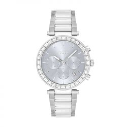 Montre chronographe femme boss andra acier argenté - chronographes - edora - 0