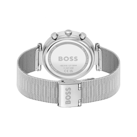 Montre chronographe femme boss andra acier argenté – chronographes