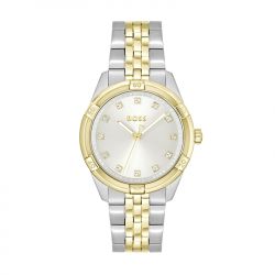 Montre femme boss rhea acier bicolore - analogiques - edora - 0