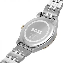 Montre femme boss rhea acier bicolore - analogiques - edora - 3