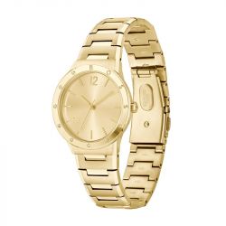 Montre femme boss breathe acier doré - analogiques - edora - 1