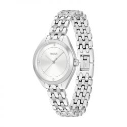 Montre femme boss mae acier argenté - analogiques - edora - 1