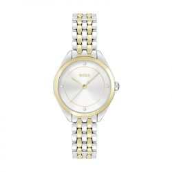 Montre femme boss mae acier bicolore - analogiques - edora - 0