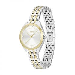 Montre femme boss mae acier bicolore - analogiques - edora - 1