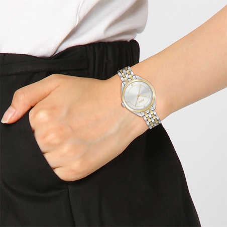 Montre femme boss mae acier bicolore – analogiques