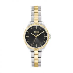 Montre femme boss sage acier bicolore - analogiques - edora - 0