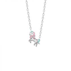 Collier enfant edora licorne argent 925/1000 laqué edo72196337 - colliers-enfant - edora - 1