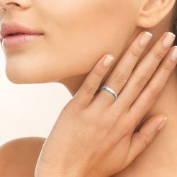 Bague mixte alliance edora argent 925/1000 argenté edo72472004 - bagues-femmes - edora - 1